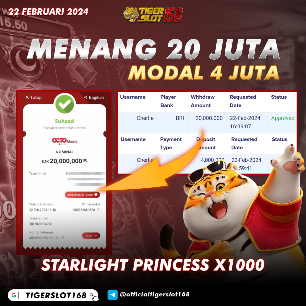 Gambar JACKPOT PRAGMATIC PLAY 20 JUTA