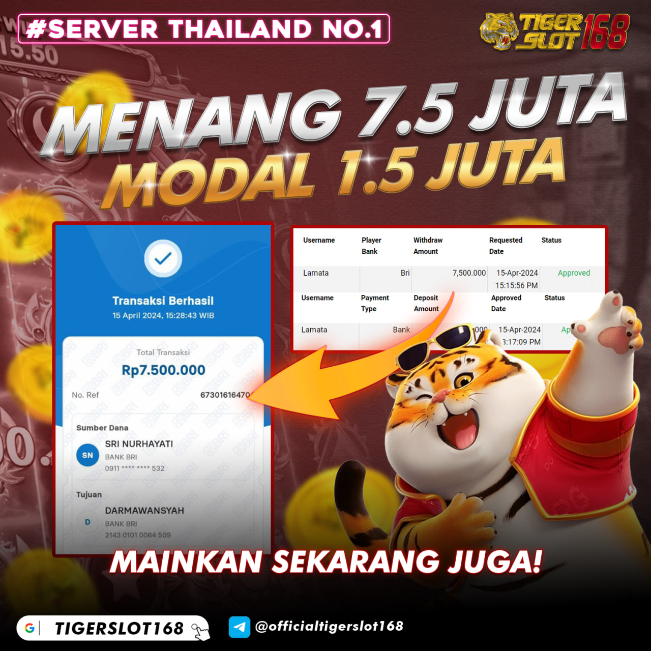 Gambar JACKPOT GACOR TIGERSLOT168 SPIN SEKARANG JUGA!